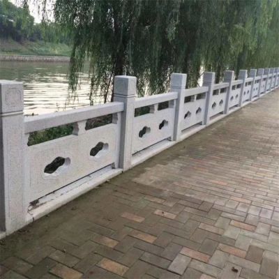河道围栏青石石雕空心创意栏杆栏板雕塑 