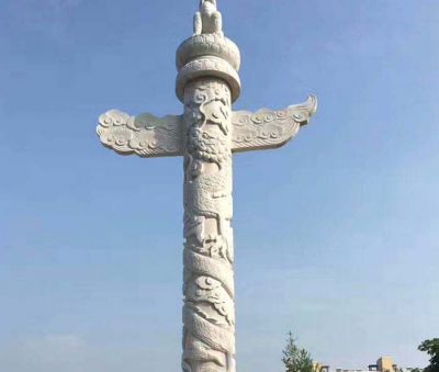 华表雕塑-广场景观摆放华表石雕塑 华表雕塑石雕公园独角兽狮子