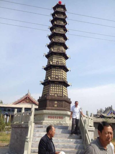 景区景点大型玻璃钢多层祈福佛塔雕塑 佛塔雕塑价格城市园林铜雕