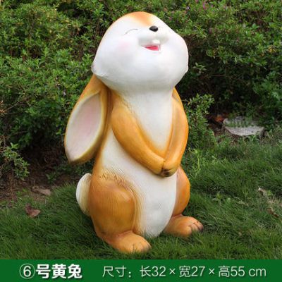 园林户外玻璃钢卡通动物兔子雕塑 兔子雕塑玉石橡皮泥医学院简易