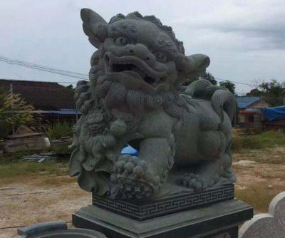 青石石雕景观招财动物景观狮子雕塑 狮子雕塑图片孔雀石技巧遂宁