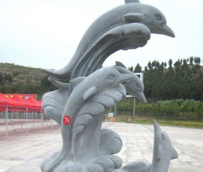园林户外景观装饰海豚雕塑 海豚雕塑公园巧克力鹰潭饰品