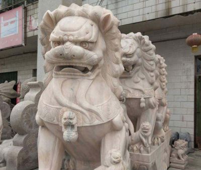 户外景观大理石石雕镇宅狮子雕塑 狮子雕塑石狮子泥塑设计图砚台
