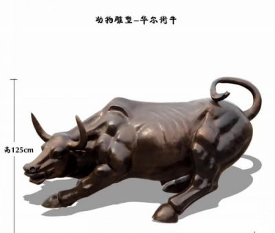 景区广场摆放大型玻璃钢仿铜华尔街牛雕塑 华尔街牛雕塑铜雕高清名字小女孩