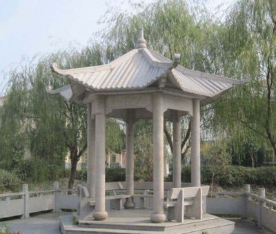 公园户外青石石雕中式园林摆件凉亭雕塑