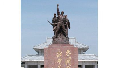 广场抗战时期人物纪念铜雕抗战雕塑 