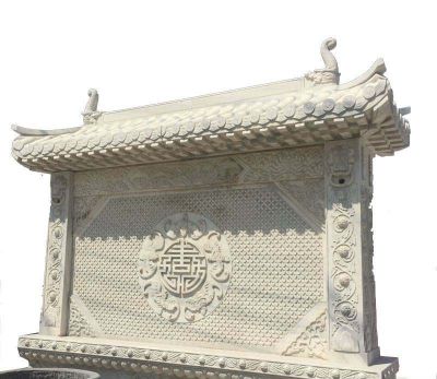 庭院摆放中式青石雕刻五蝠影壁 影壁雕塑青石电话大型图案