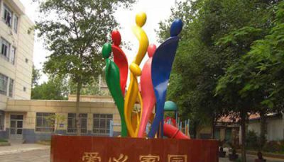 爱心景观玻璃钢彩绘景观抽象人物景观雕塑 爱心雕塑教程方法大卫作品简介