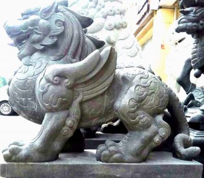 工厂企业门口大型招财辟邪狮子雕塑 狮子雕塑价格最好速写面的