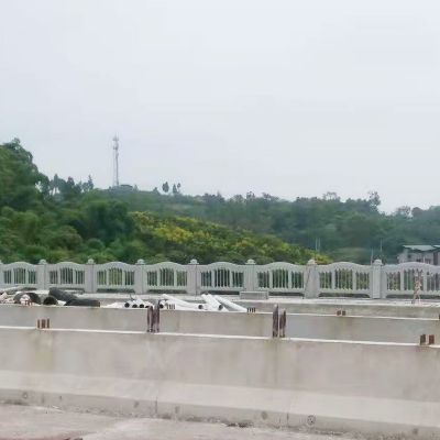 城市街道镂空花岗岩防护栏杆 