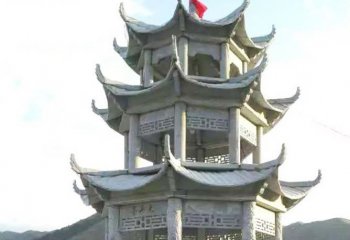 古典风格凉亭，为寺庙增添古典气息