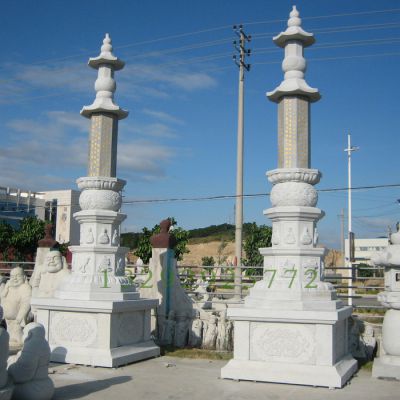 小型寺庙舍利塔石雕 