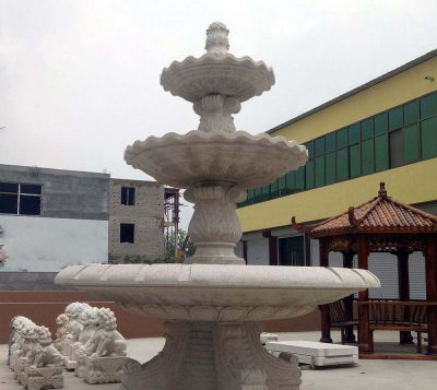 青石流水景观多层流水喷泉水钵雕塑 水钵雕塑庭院优质黄锈石专业