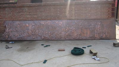 佛教主题铜浮雕 铜浮雕雕塑浮雕世界唐俑仿年代