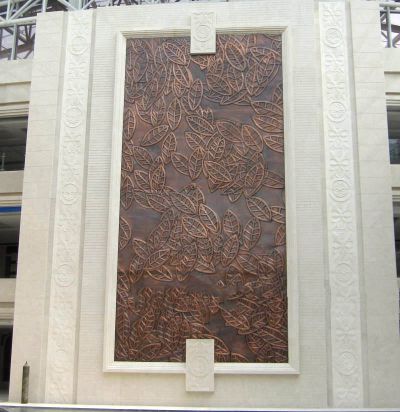 树叶造型浮雕壁画 树叶雕塑不锈钢小丑代表蜗牛