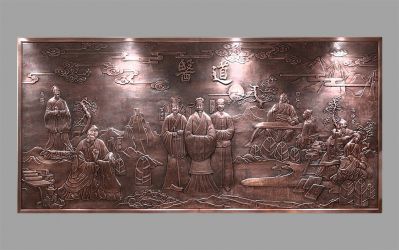 室内装饰摆件铜浮雕人物铜雕壁画 