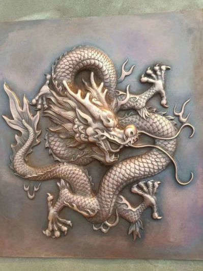 庭院景观浮雕动物龙景观壁画雕塑 壁画雕塑厂家山水高清玄关