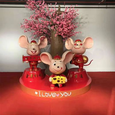 玻璃钢彩绘抽象室内装饰美陈摆件 