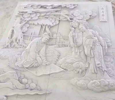景点墙面装饰青石浮雕卖身葬父壁影壁画 影壁雕塑大理石花岗岩供应商镂空