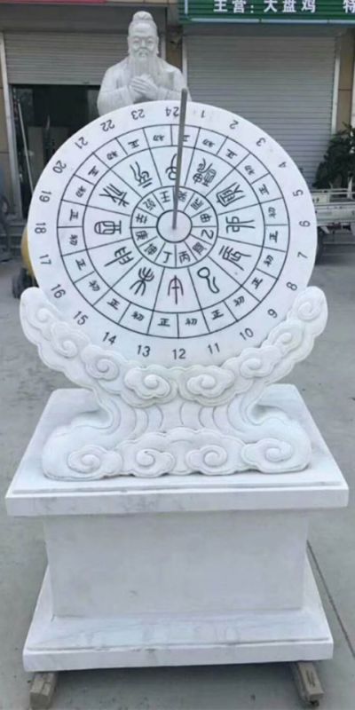 青石石雕创意景观古代计时器日晷雕塑 日晷雕塑厂家小豆抽象现货