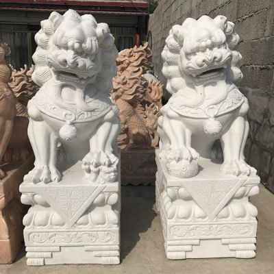 酒店景区门口摆放大型景观狮子装饰摆件 狮子雕塑石狮子简介代表素描