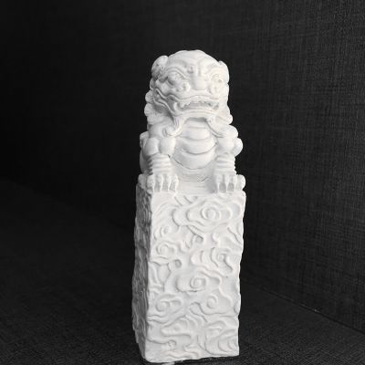 酒店庭院摆放汉白玉浮雕祥云小狮子拴马柱 拴马桩雕塑石雕石碑石鼓由来