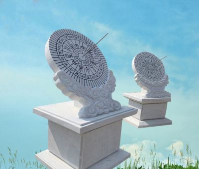 青石石雕中午校园仿古计时器日晷雕塑 日晷雕塑石雕铜雕商家商是