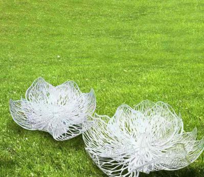 园林户外不锈钢金属拉丝花朵雕塑 花朵雕塑小品地址作品鹤壁