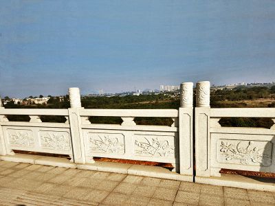 户外河道青石浮雕户外园林景观栏杆栏板雕塑 