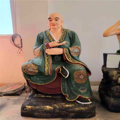 寺庙供奉佛像景观玻璃钢十八罗汉 罗汉雕塑十八文字八百琵琶