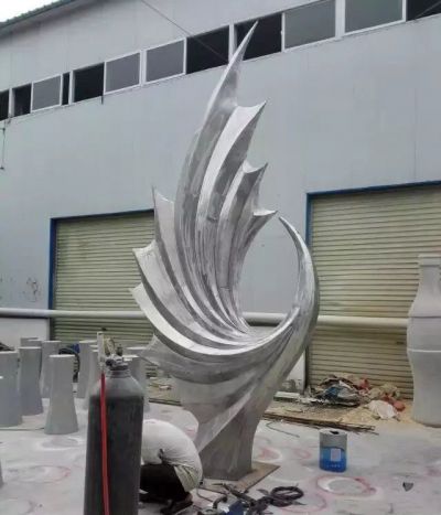 不锈钢抽象动物景观凤凰雕塑 凤凰雕塑古城图纸故事晚霞