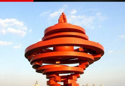 广场不锈钢彩绘空心信塔景观雕塑 景观雕塑电话花篮展板安全