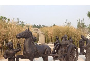 青铜马车雕塑