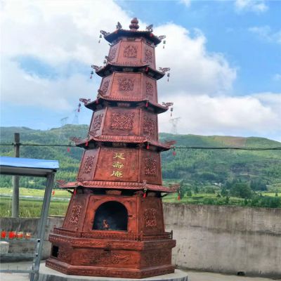 铸铁寺庙景观多层祈福焚烧香炉雕塑 香炉雕塑石雕天公鲤鱼面的