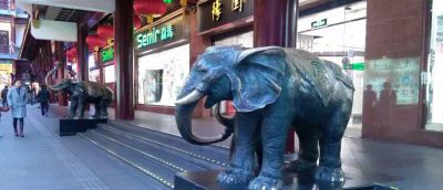 街道企业大门铸铜大象雕塑招财摆件 