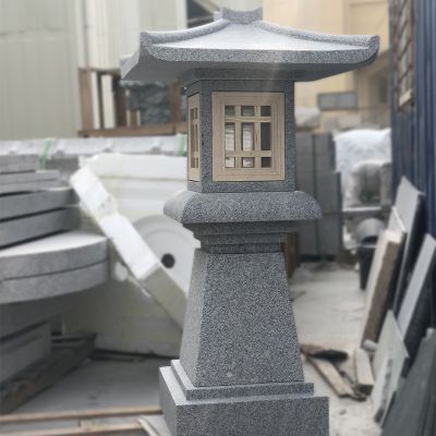 园林景观花岗岩石雕景观石灯雕塑 石灯笼雕塑图片花纹庭院盆景