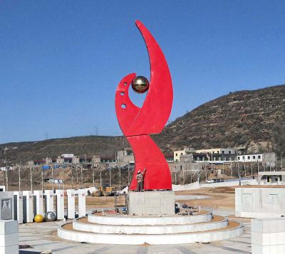 园林景观广场摆放抽象彩绘不锈钢火苗雕塑 火苗雕塑校园效果图厂家形状