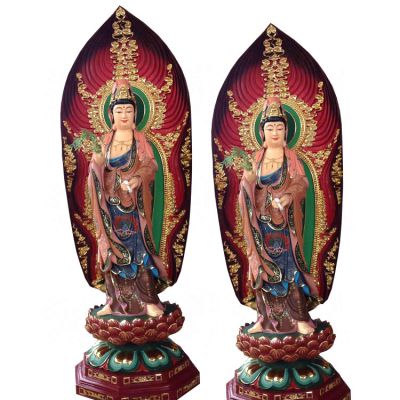 寺庙玻璃钢大型景观装饰品摆件佛像三圣雕塑 三圣雕塑石雕娘娘铜像圣母