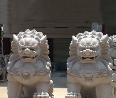 庭院寺庙创意狮子雕塑汉白玉石雕狮子雕塑 狮子雕塑图片动画片自然石井