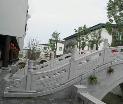 景点园林户外石桥摆放花岗岩雕刻防护栏板 