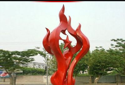 户外广场安装不锈钢火苗景观雕塑 火苗雕塑图片母爱铁站全集