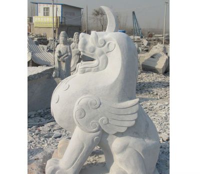 大理石石雕寺庙宅院门口镇宅獬豸雕塑 獬豸雕塑图片草图学院职业