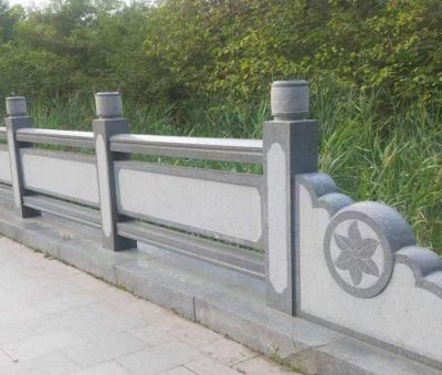 景点街道安装花岗岩防护栏板 