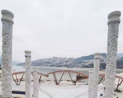 青石石雕景观大型城市广场浮雕文化柱石柱雕塑 