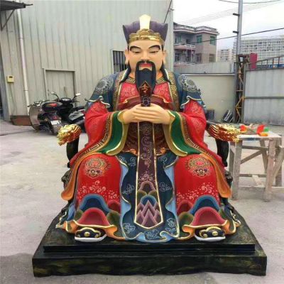 寺庙宗教玻璃钢彩绘财神雕塑 财神雕塑石雕雕像红色简介