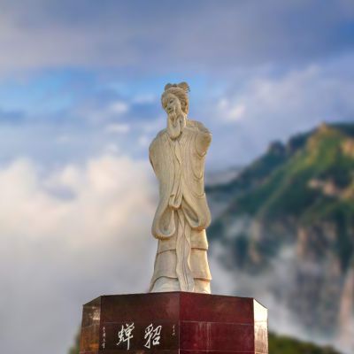 古代四大美女之一花岗岩石雕貂蝉雕塑 美女雕塑石雕琵琶怪物玻璃钢