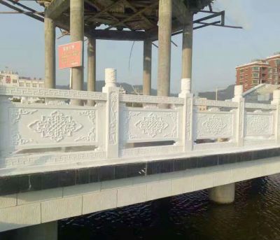 公园湖水凉亭汉白玉防护栏 