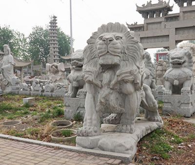 园林景观大型狮子景观青石雕塑 狮子雕塑石雕动物园石母辛巴