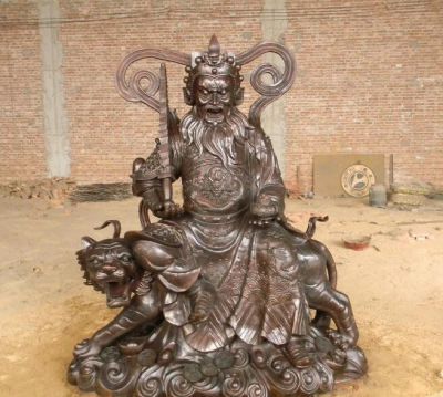 武财神赵公明铜雕寺庙财神雕塑 财神雕塑石雕景观大理石寓意