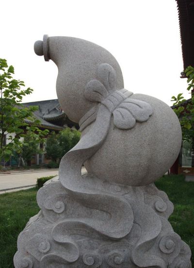 园林户外景观装饰摆件大理石石雕葫芦雕塑 葫芦雕塑景观风景区模型猴子